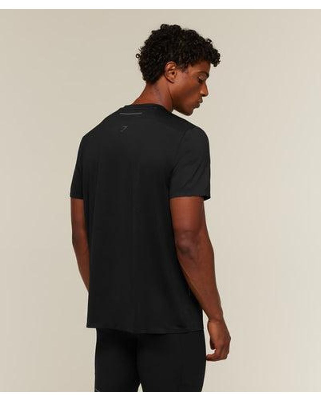 GYMSHARK Black Running Elite T-Shirt for men