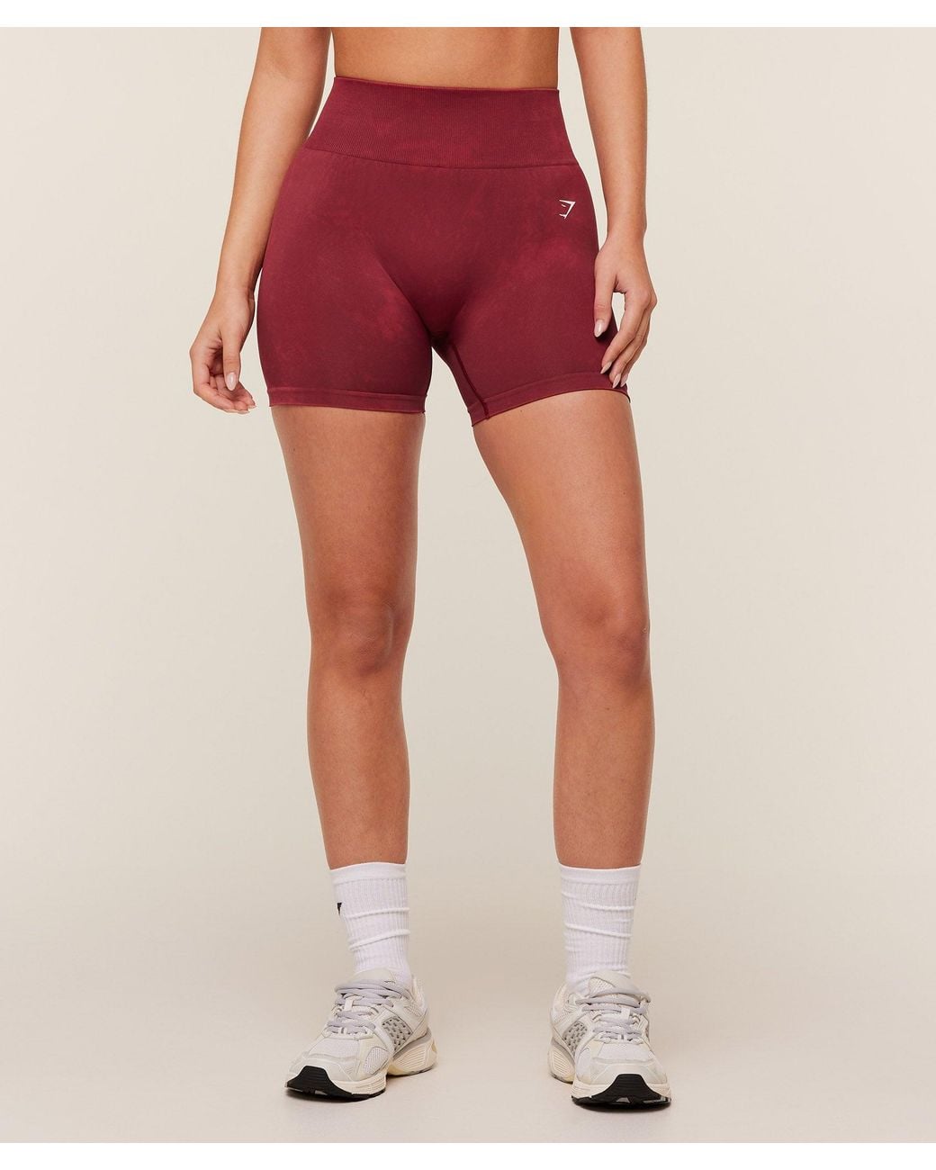 GYMSHARK Red Everyday Seamless Washed Shorts