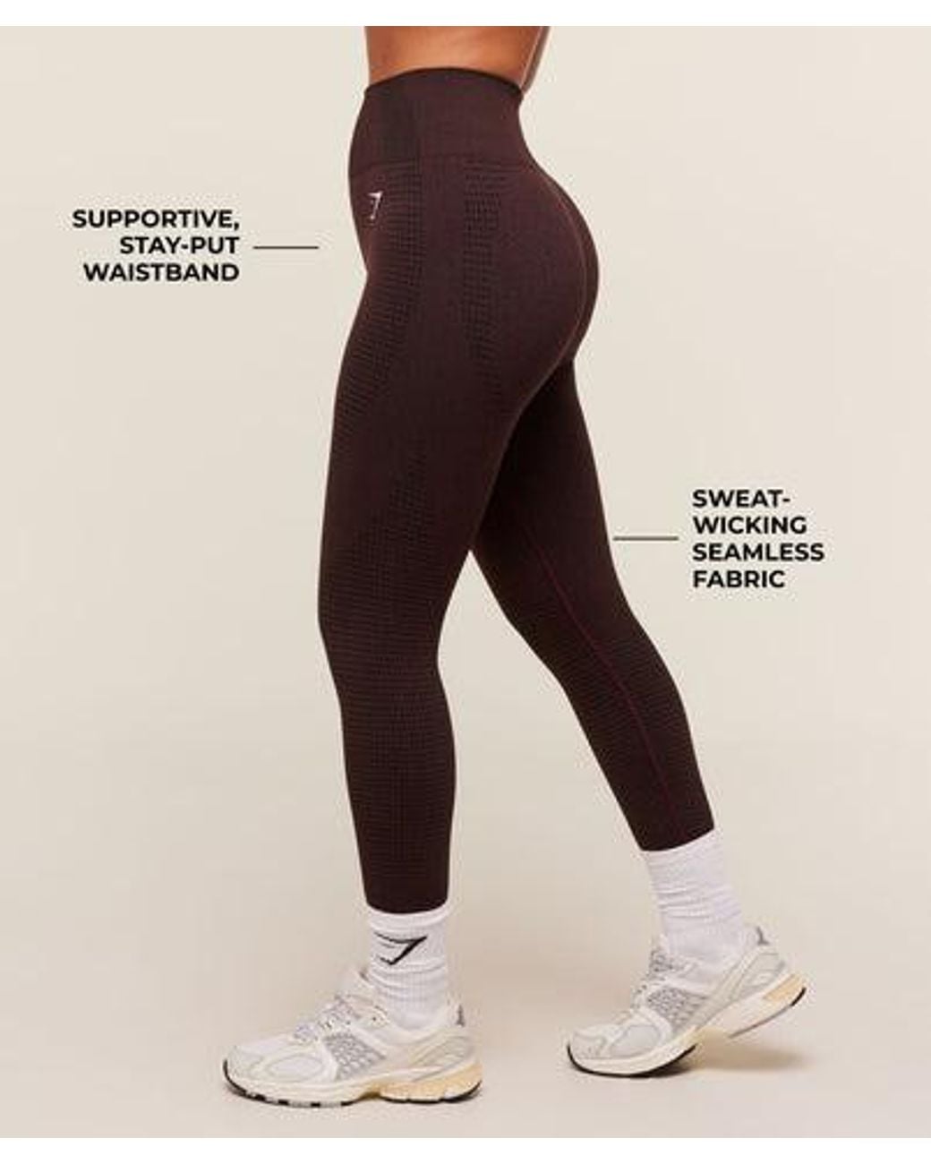 GYMSHARK Brown Vital Regular Leggings