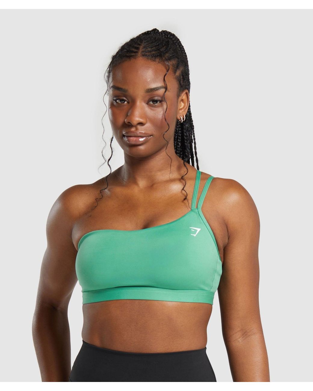 GYMSHARK One Shoulder Sports Bra in Green Lyst UK