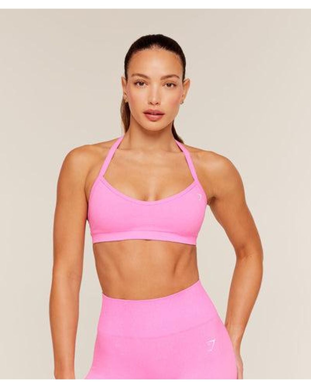 GYMSHARK Pink Adapt Fleck Sports Bra