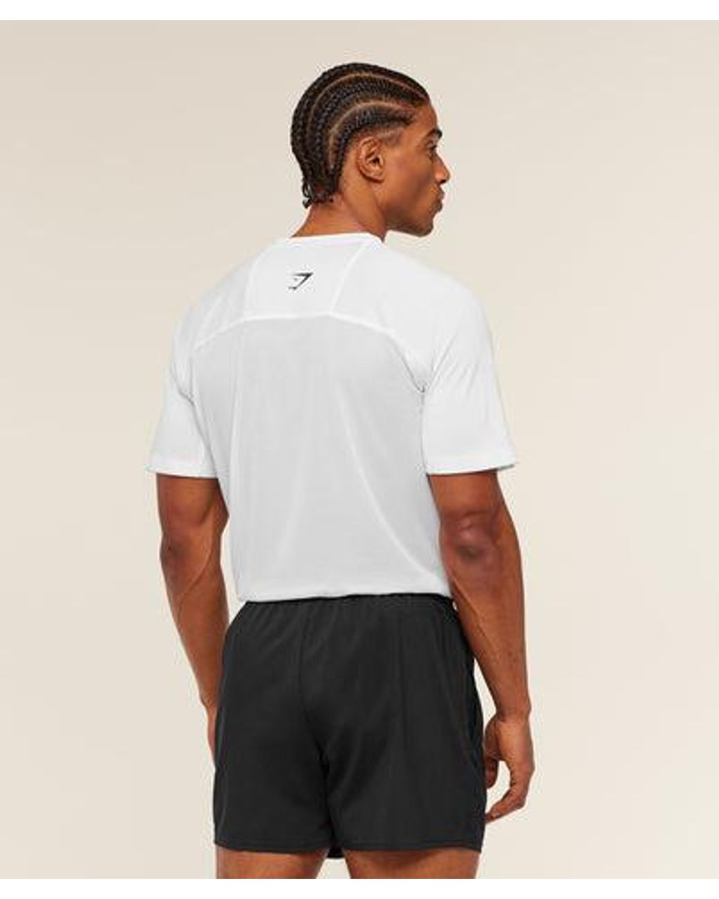 GYMSHARK White Train T-Shirt for men