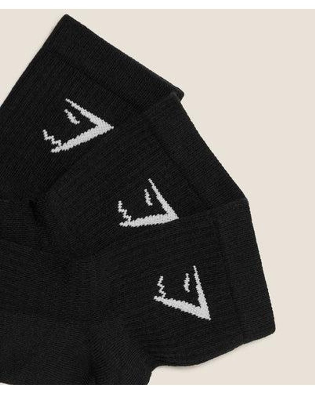 GYMSHARK Black Midi Socks 3Pk