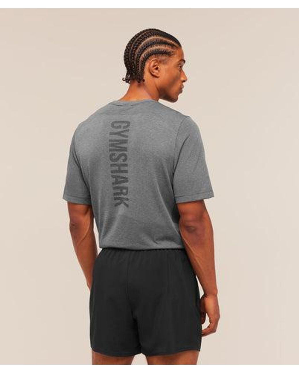 GYMSHARK Gray Lightweight Seamless T-Shirt for men