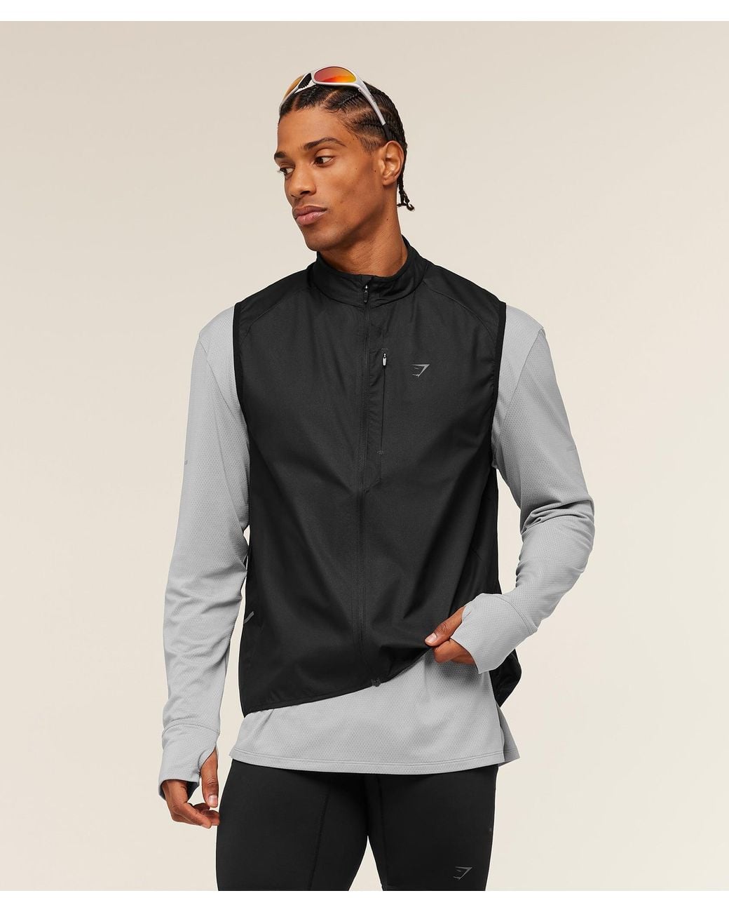 GYMSHARK Black Running Elite Lightweight Gilet for men