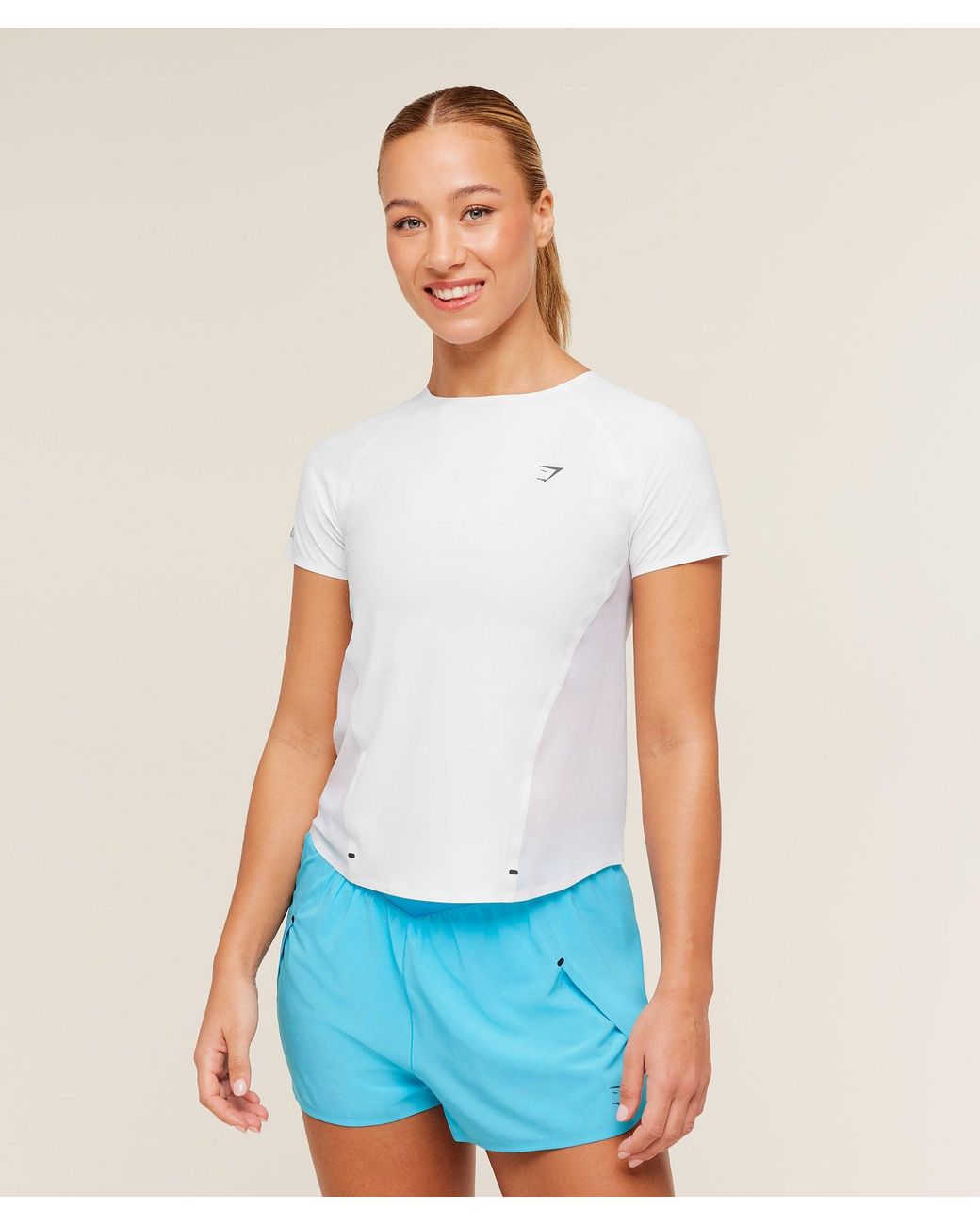 GYMSHARK White Running Elite T-Shirt