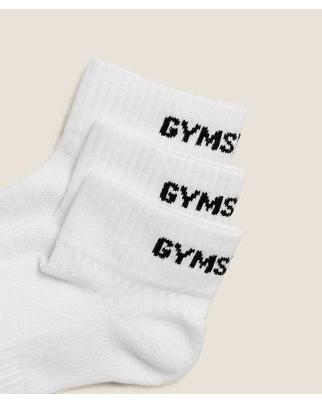 GYMSHARK Natural Quarter Sock 6Pk