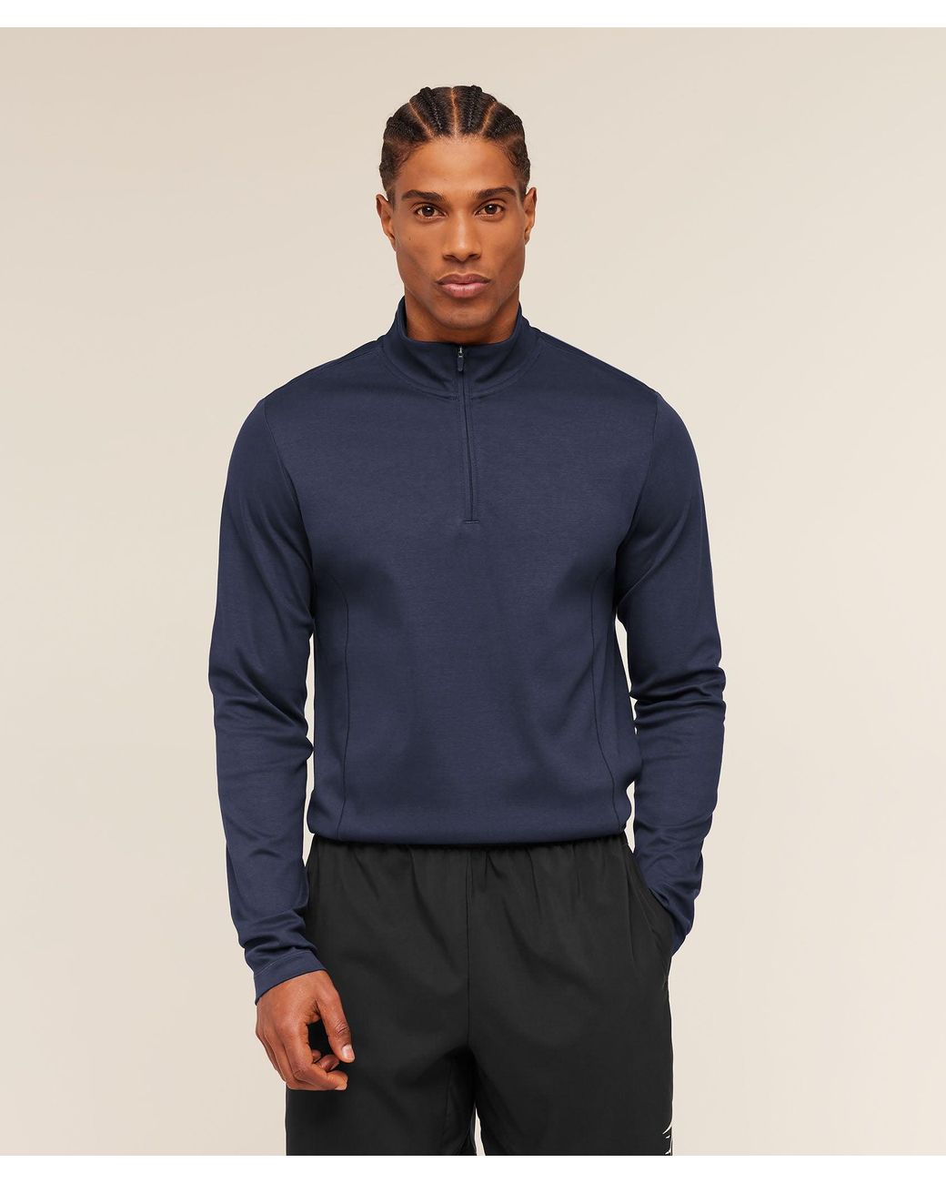 GYMSHARK Blue Off Duty 1/4 Zip for men