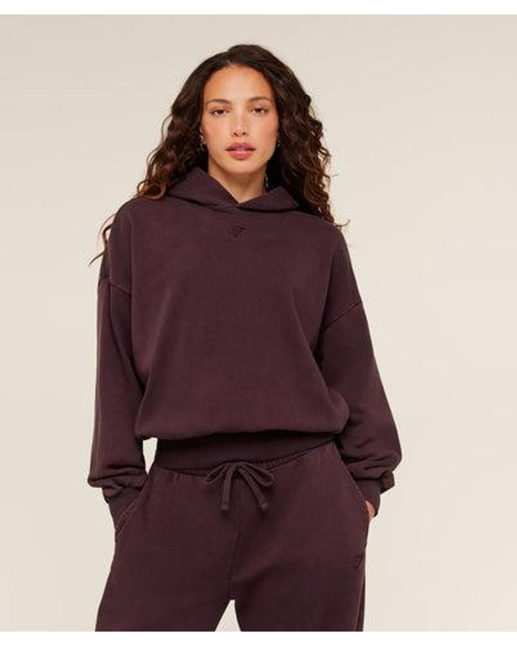 GYMSHARK Purple Power Washed Oversized Hoodie