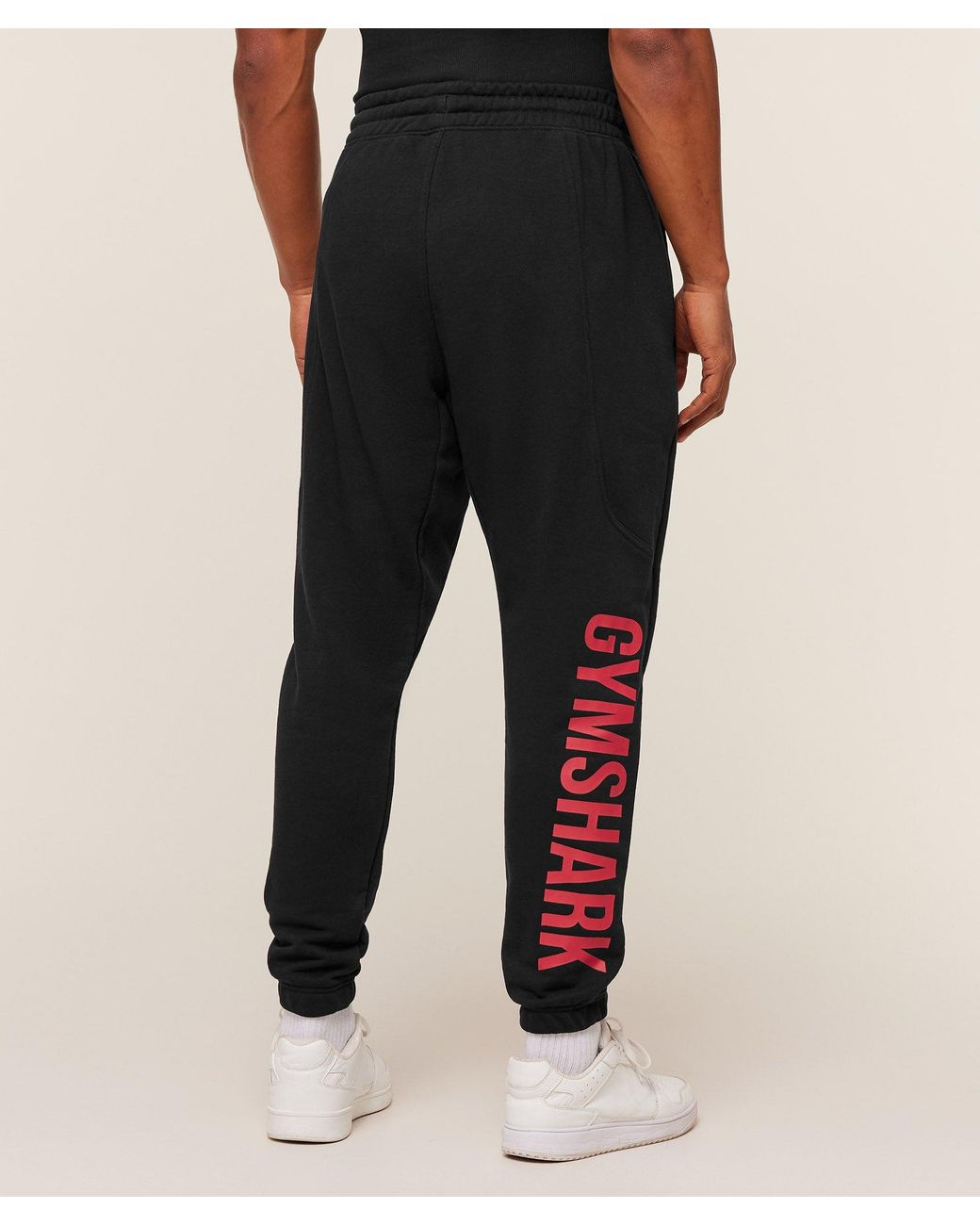GYMSHARK Black Power Wordmark Jogger for men