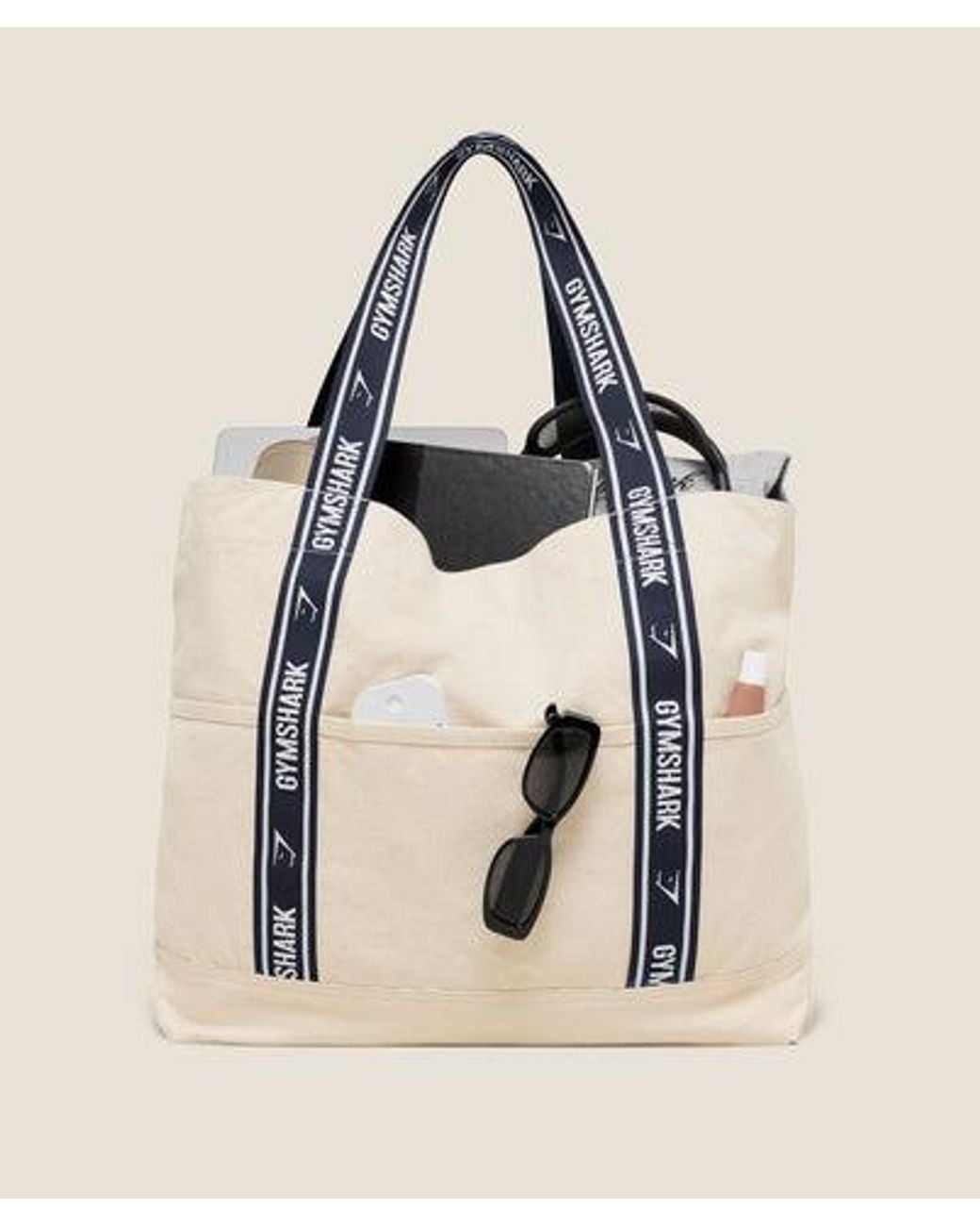 GYMSHARK Natural Logo Tote