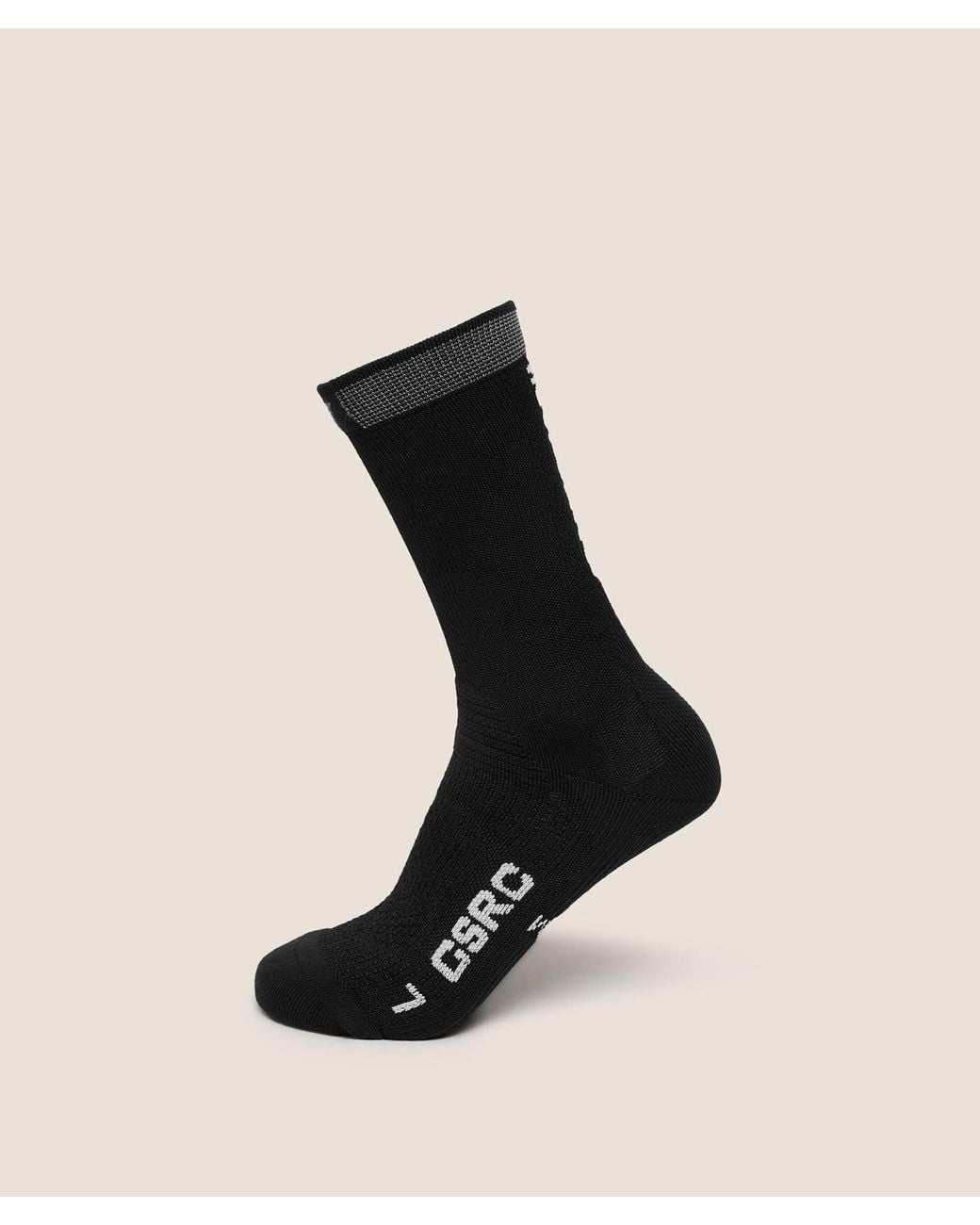 GYMSHARK Black Running Elite Crew Single Sock