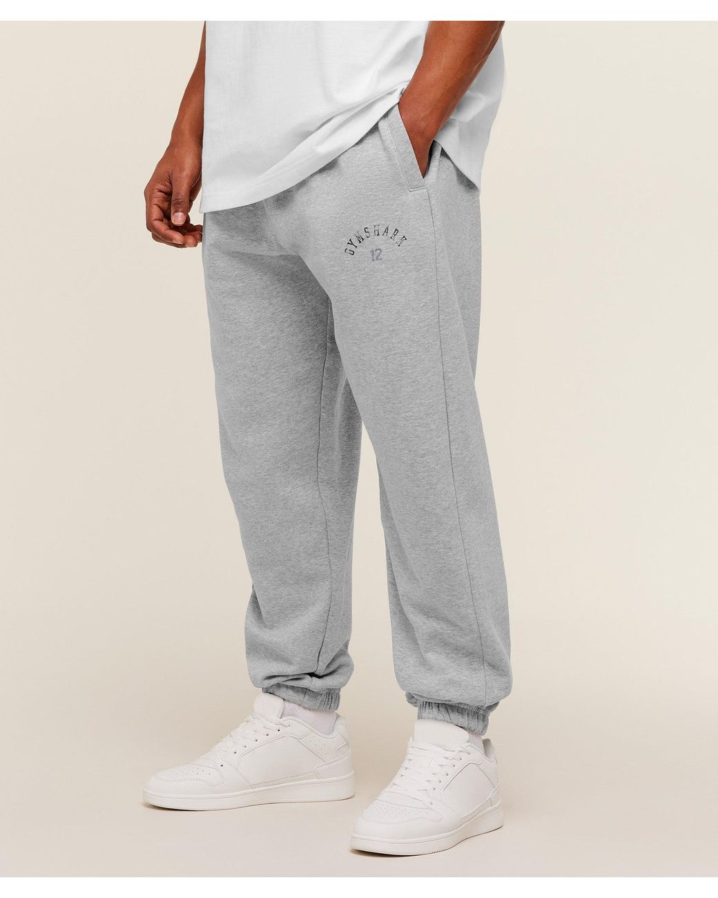 GYMSHARK Gray 12 Graphic Joggers for men