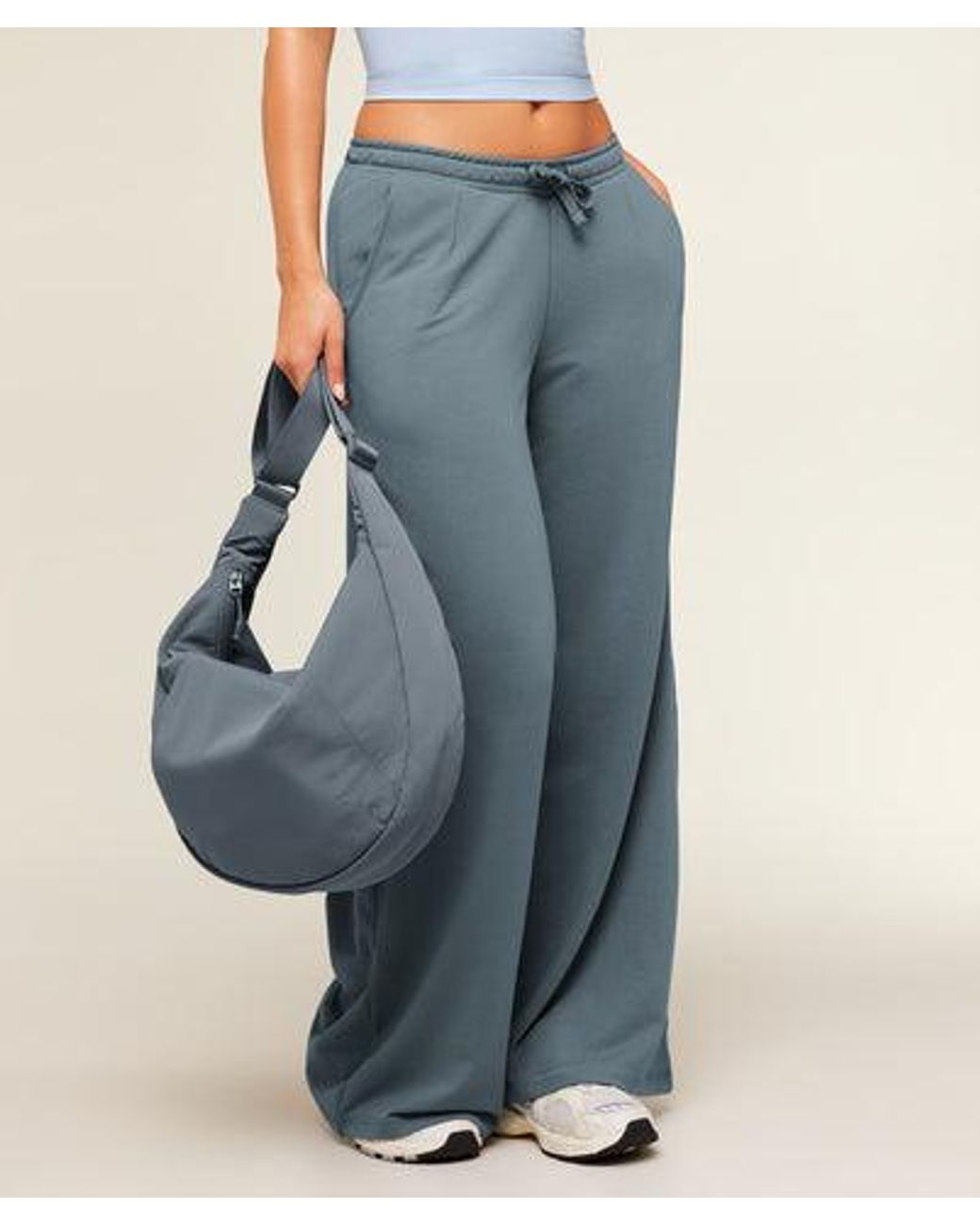 GYMSHARK Blue Large Pleat Crossbody