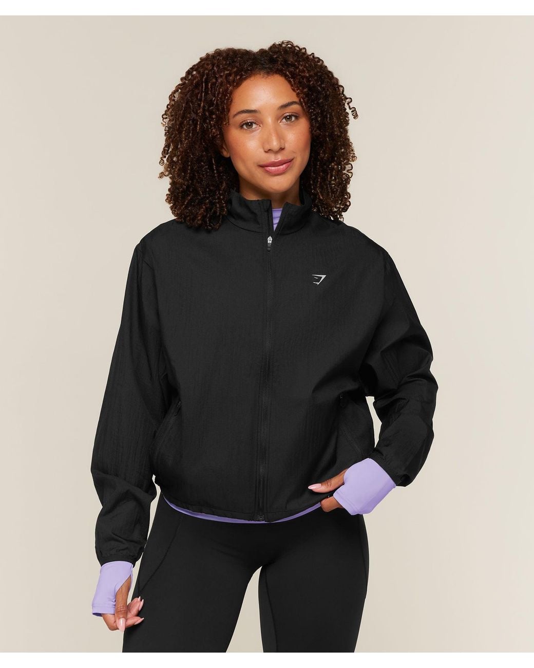 GYMSHARK Black Hybrid Track Jacket