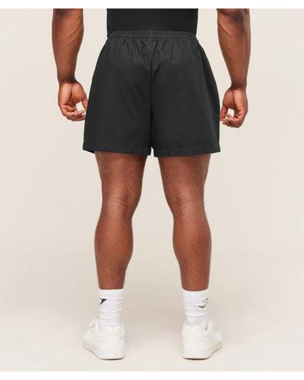 GYMSHARK Black Pumper Shorts 5" for men