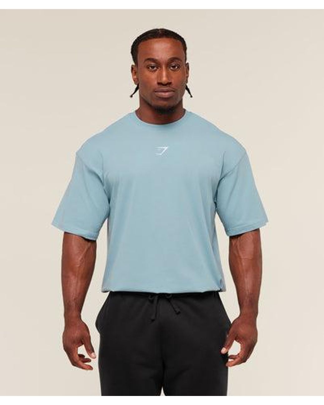 GYMSHARK Blue Power T-Shirt for men