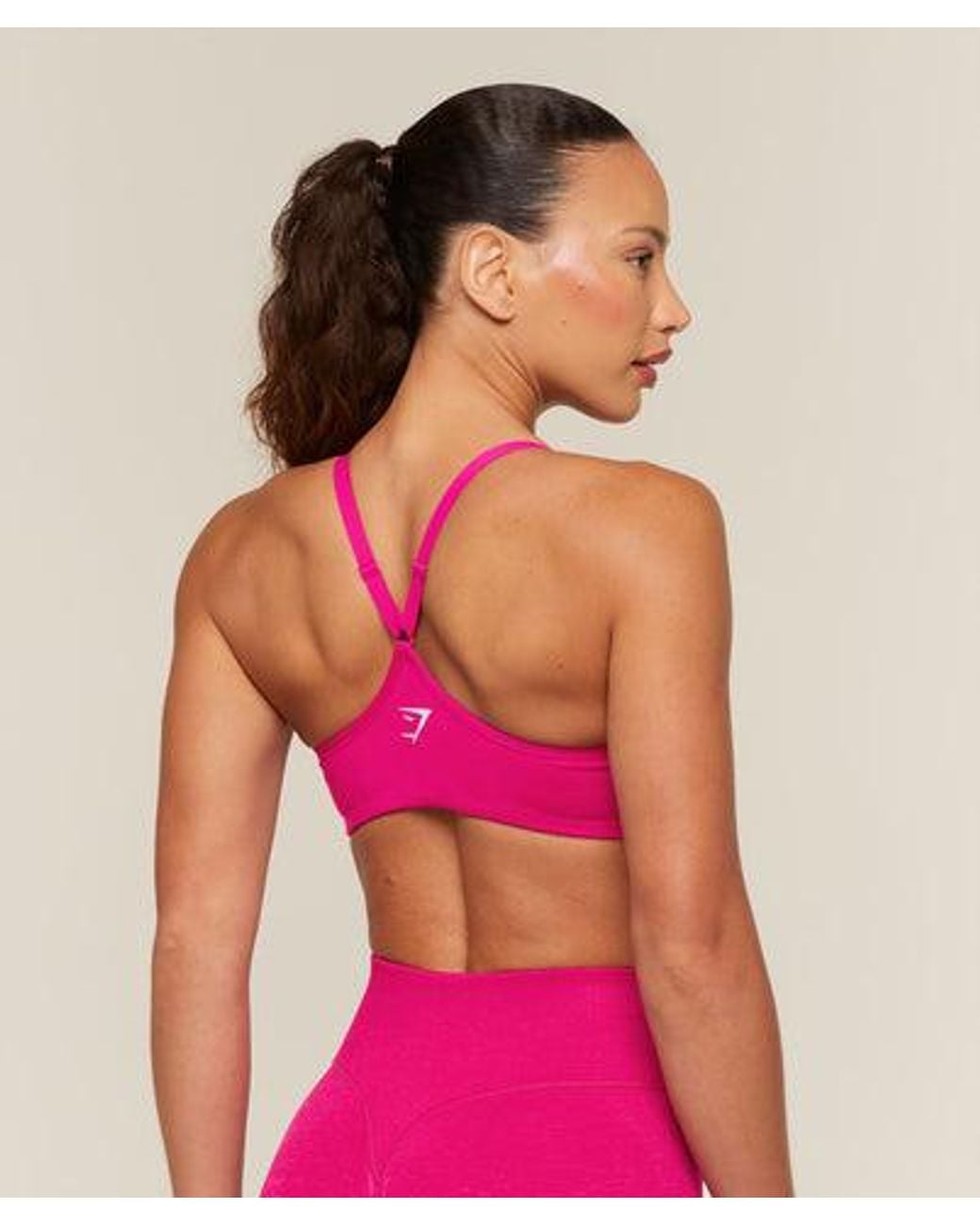 GYMSHARK Pink Relay Seamless Light Support Sports Bra