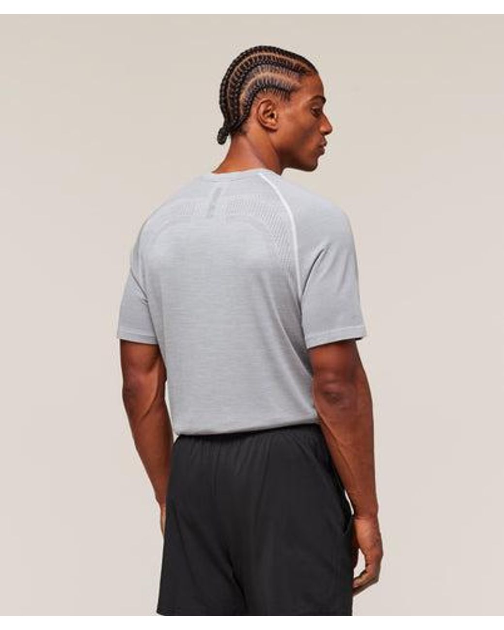 GYMSHARK Gray Versatile Seamless T-Shirt for men