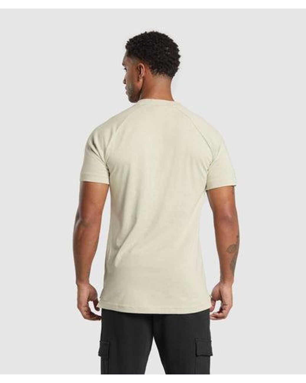 GYMSHARK Natural Rest Day Commute Polo Shirt for men