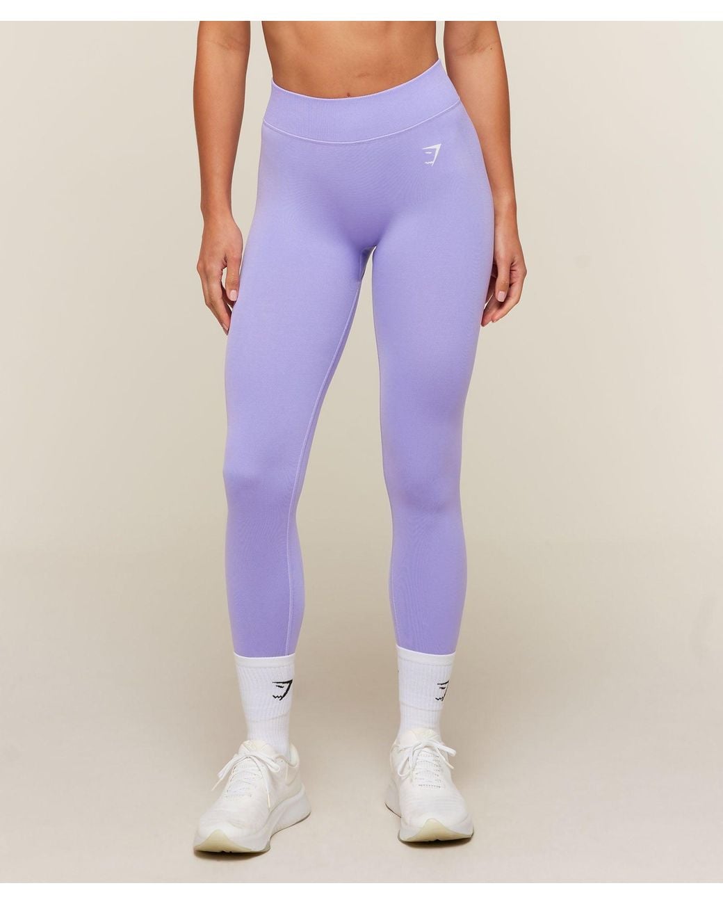 GYMSHARK Purple Relay Seamless Mid-Rise Leggings