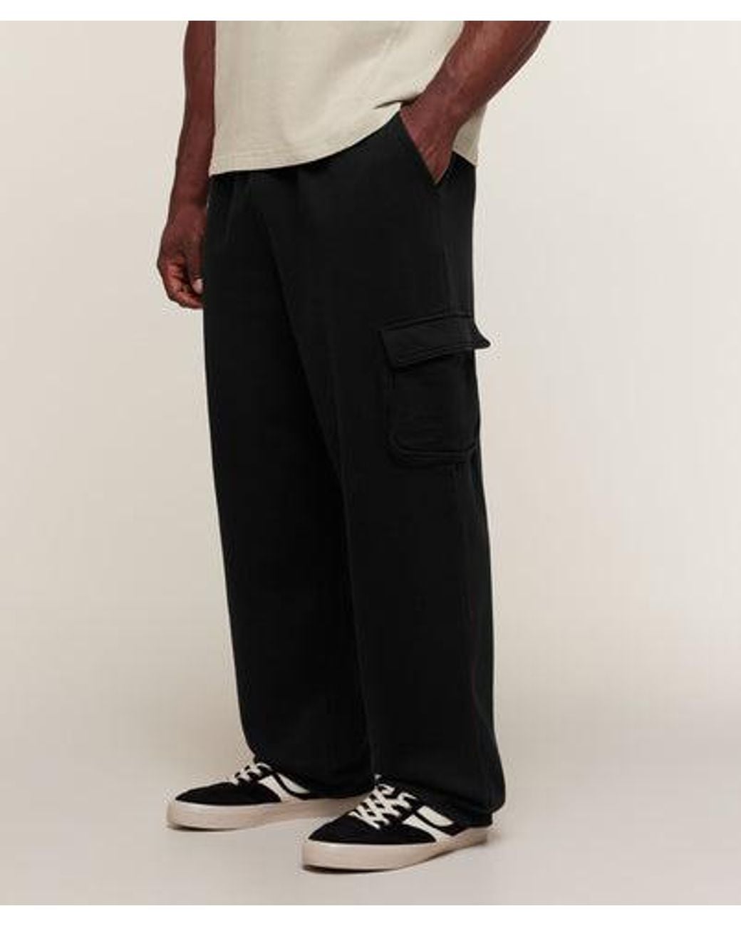 GYMSHARK Black Washed Lifting Cargo Pants for men
