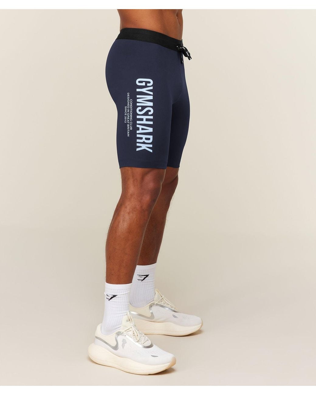 GYMSHARK Blue Conditioning Club Half Tight for men