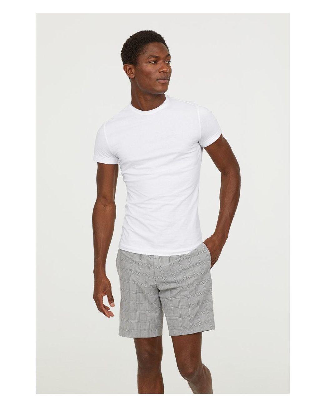 H&M 3-pack T-shirts Muscle Fit in White for Men | Lyst