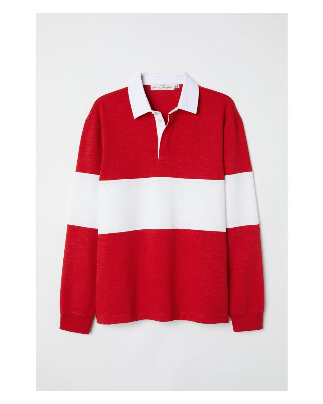 H&M Rugby Shirt in Red for Men | Lyst
