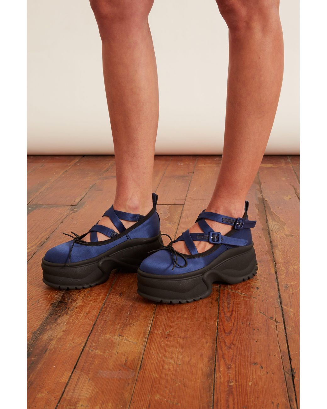 Simone Rocha Platform Track Sole Ballerina Shoe in Blue | Lyst