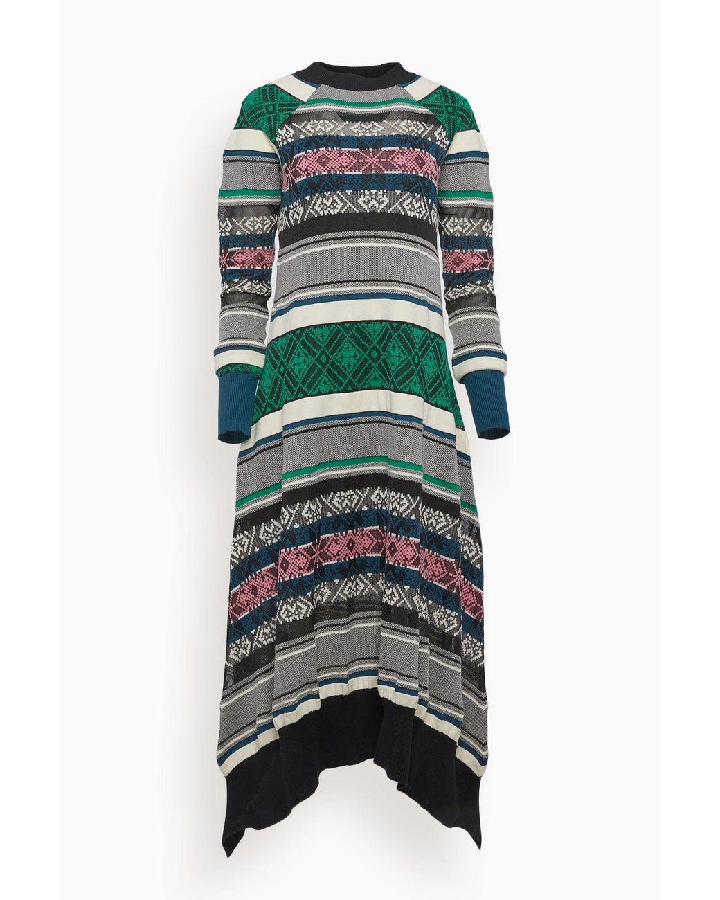 Sacai Rug Jacquard Knit Dress | Lyst