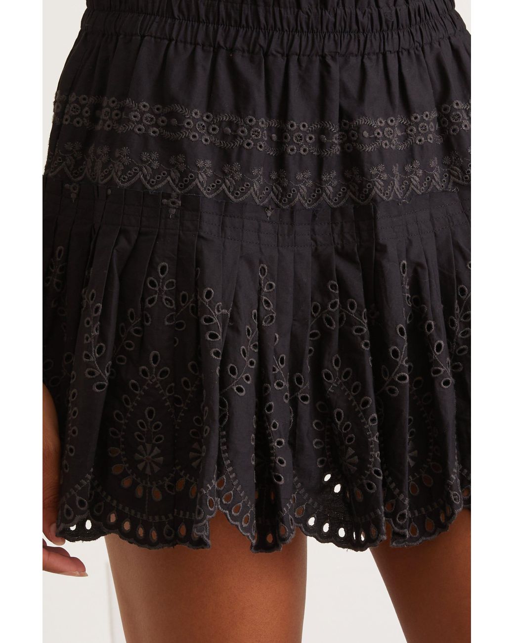 LoveShackFancy Sarie Skirt in Black | Lyst UK