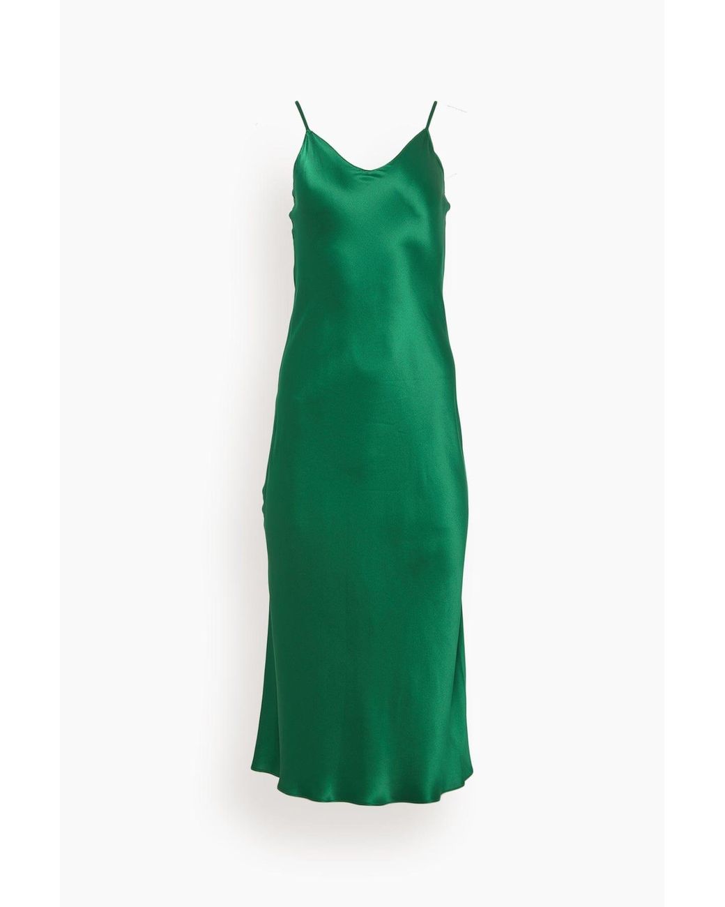 SABLYN Taylor Midi Silk Dress in Green Lyst UK