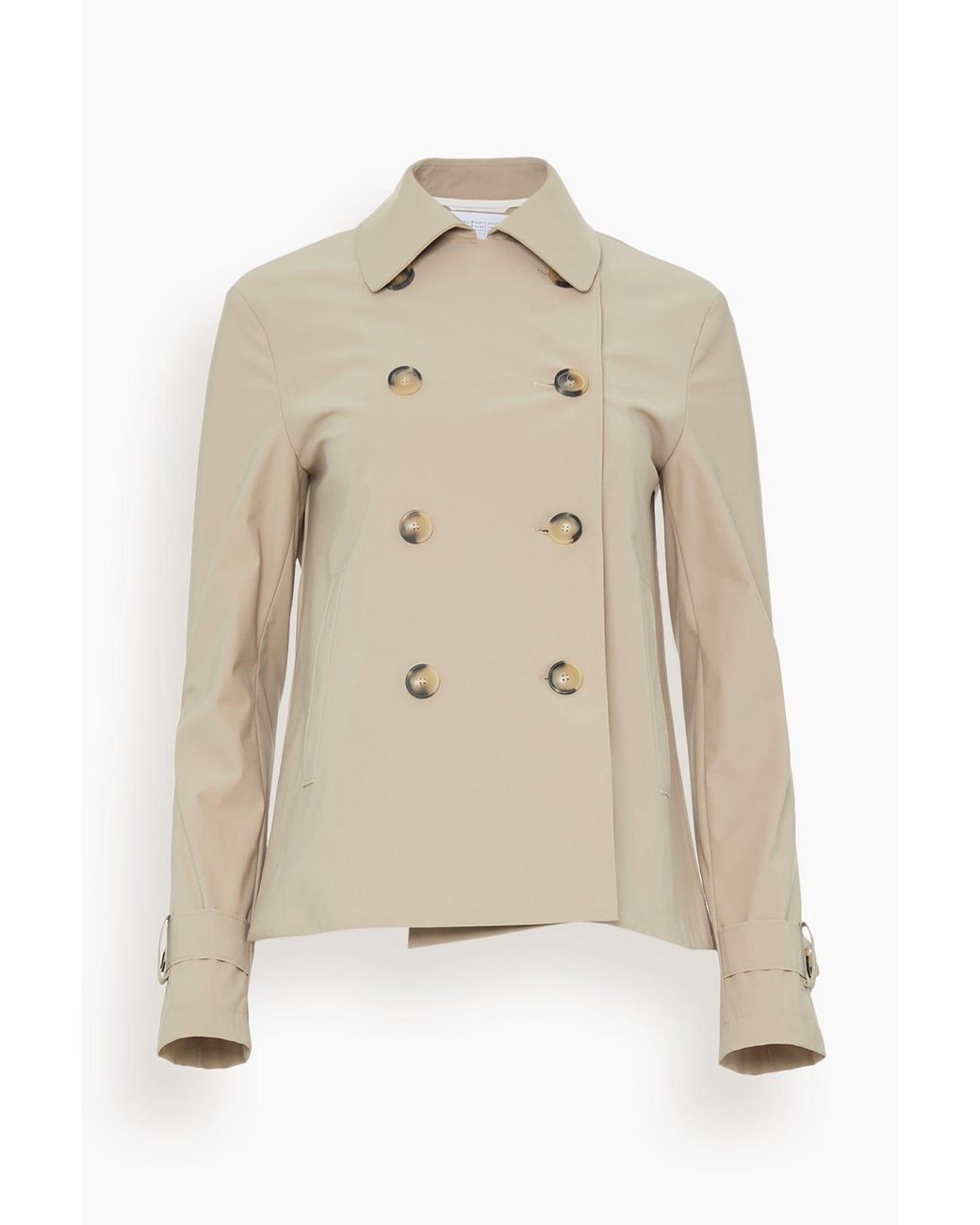 Harris Wharf London Cropped Trench Coat in Natural | Lyst Australia
