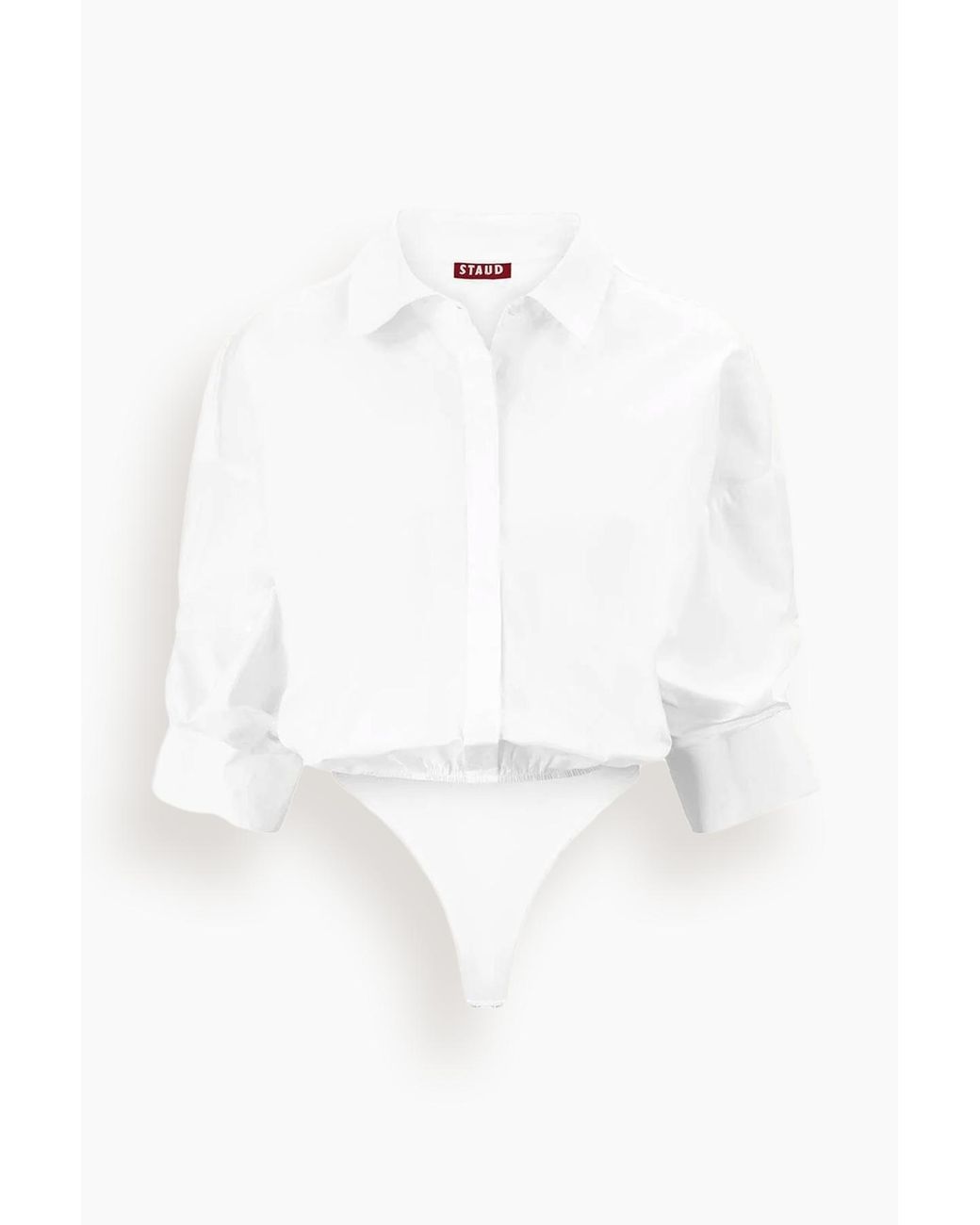 Staud White Traverse Bodysuit