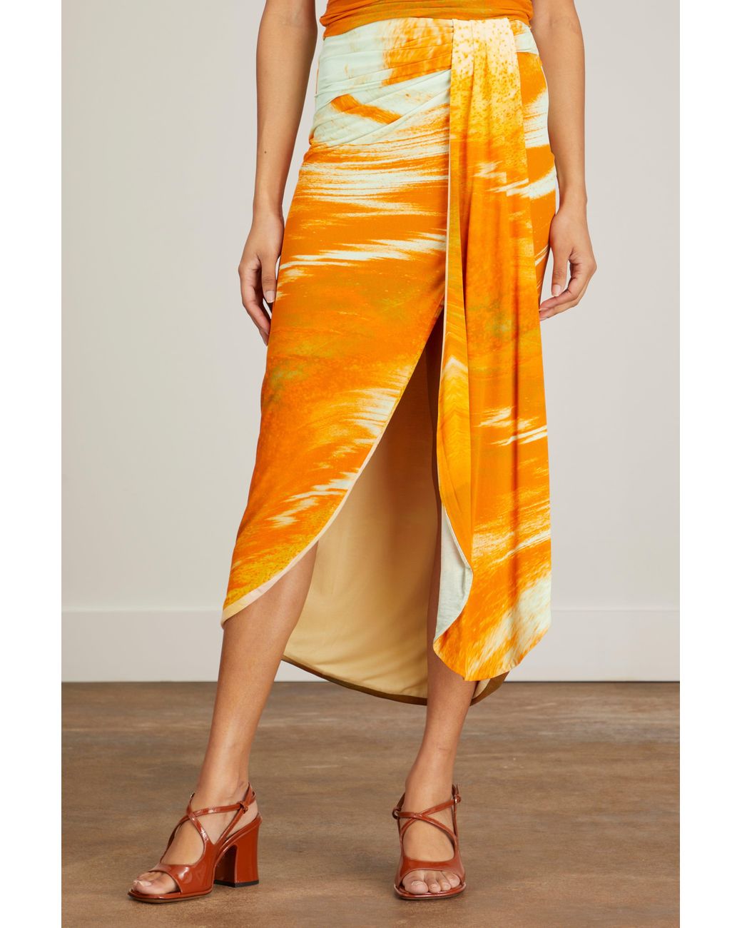Orange jersey cheap skirt