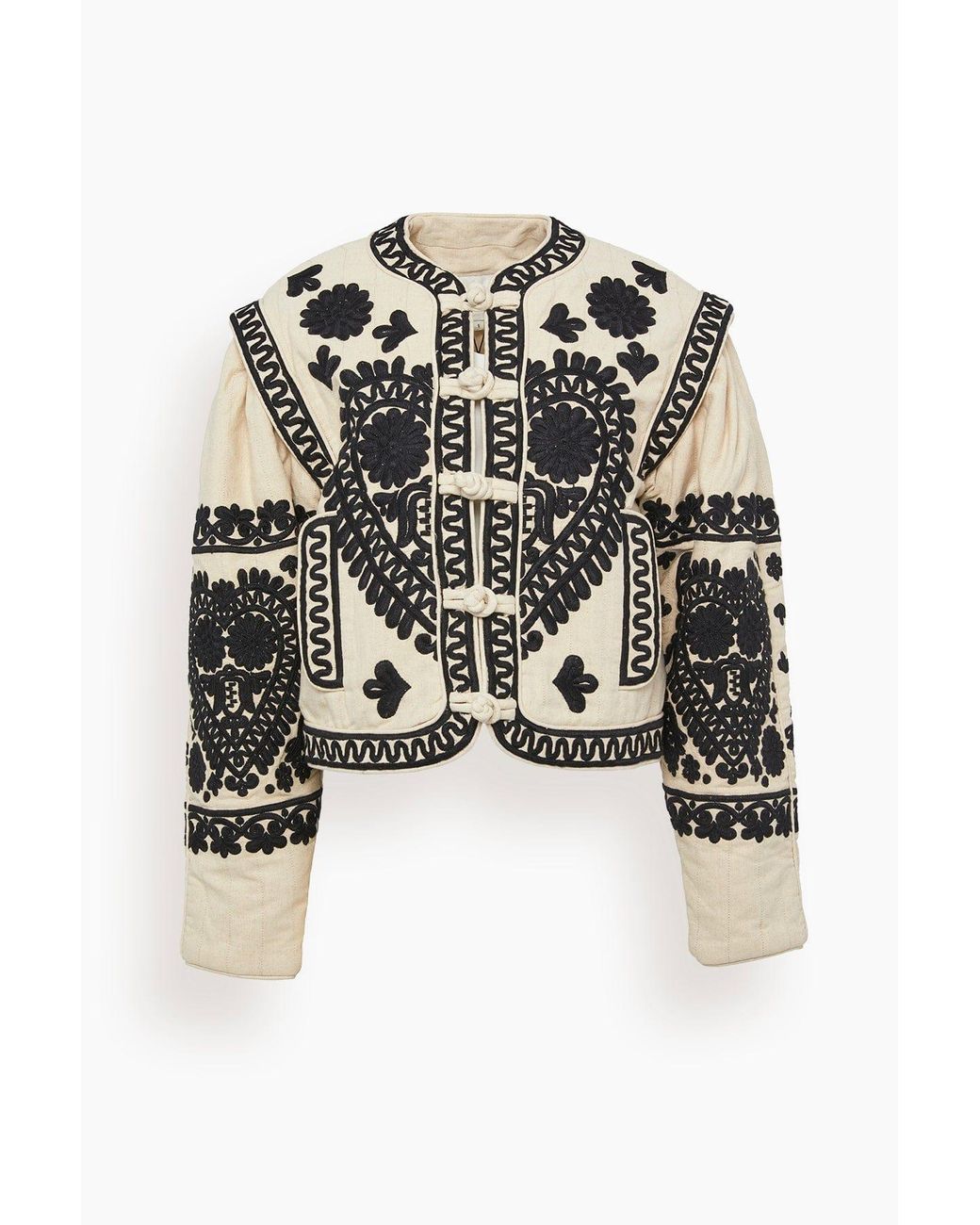 Sea Holly Soutache Quilted Jacket in Black Lyst