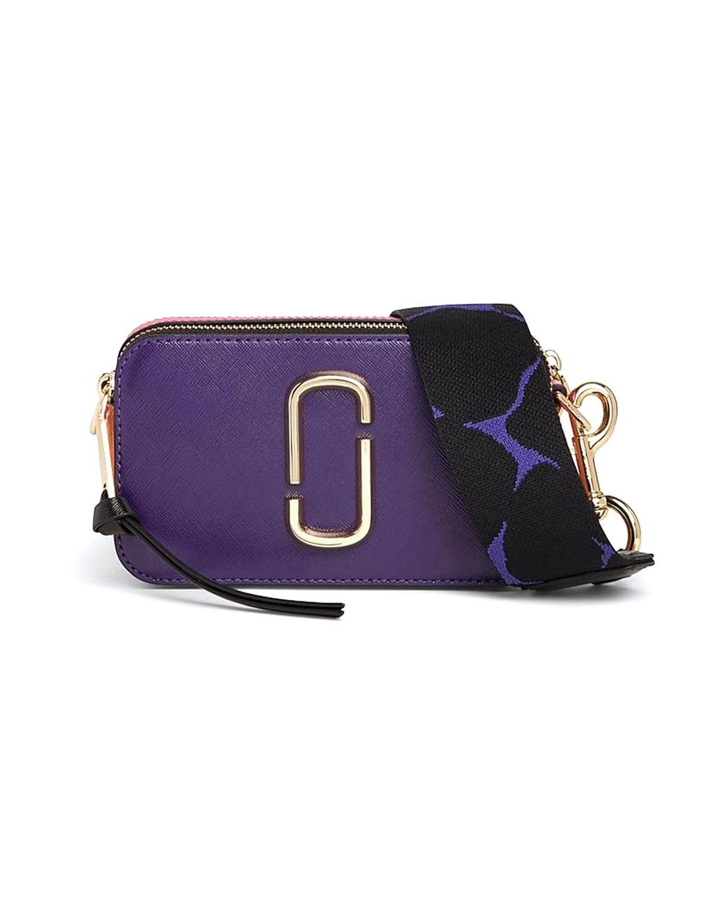 Marc Jacobs The Snapshot Coated Leather Camera Bag in Purple