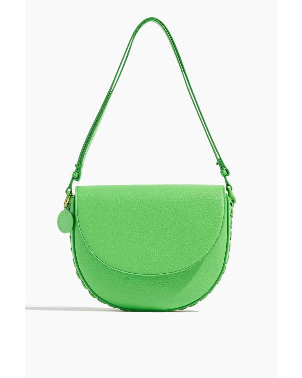 Stella McCartney Frayme Medium Flap Shoulder Bag in Green Lyst