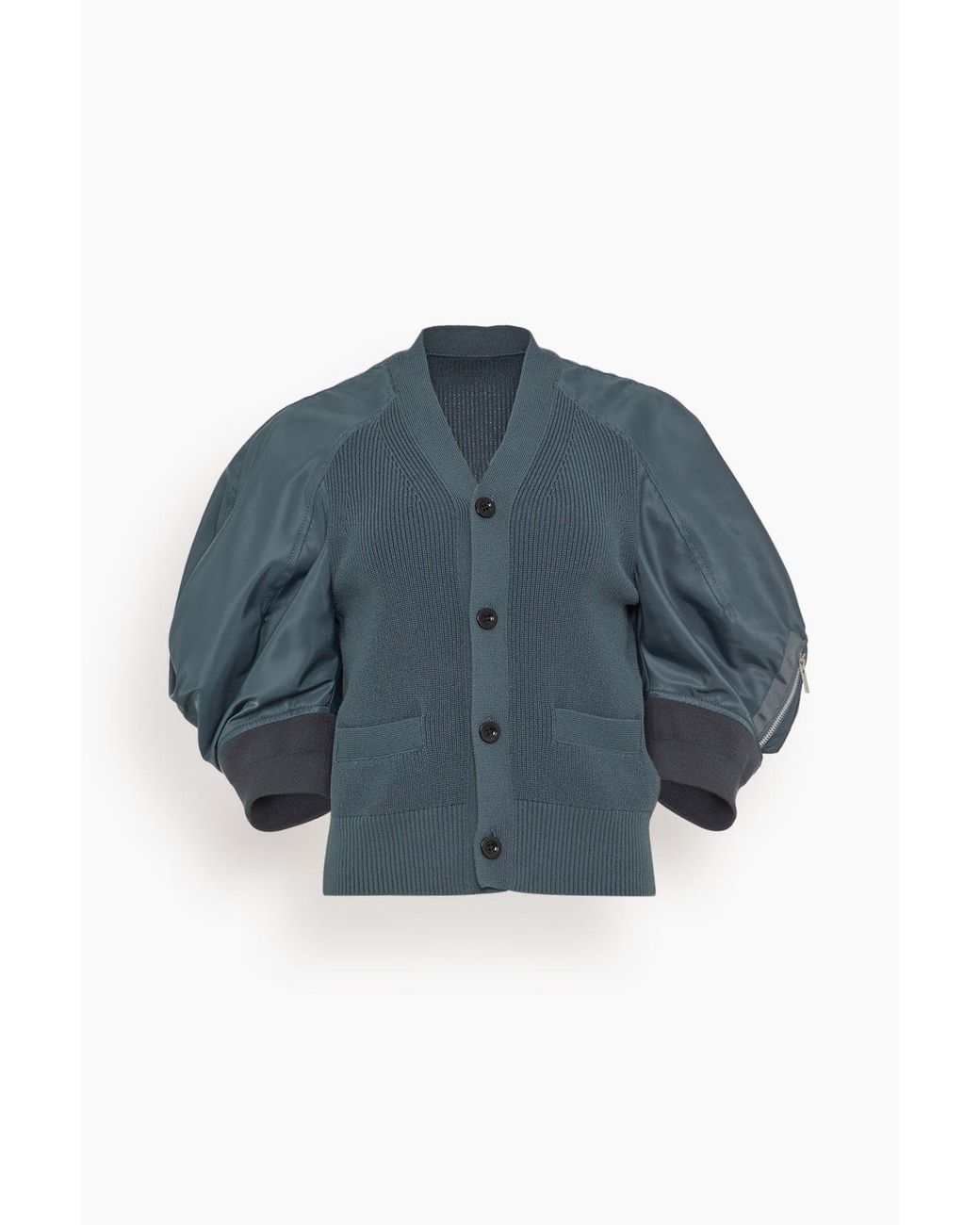 sacai-Blue-Nylon-Twill-And-
