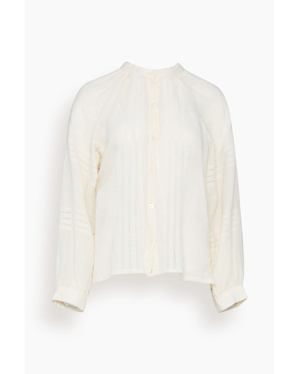 Lemlem White Mita Button Up Blouse