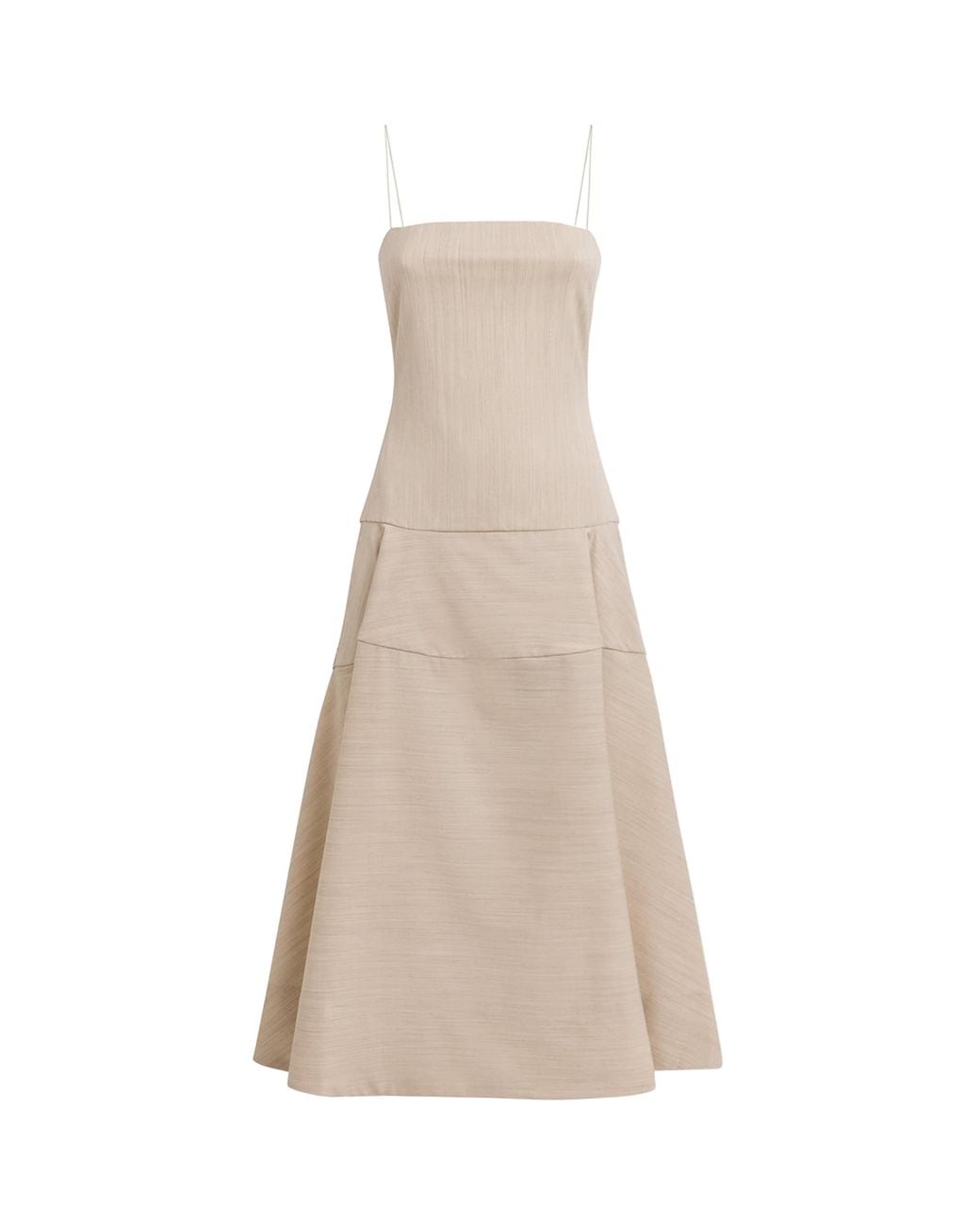 Jacquemus Natural Wool-Blend Paradiso Midi Dress