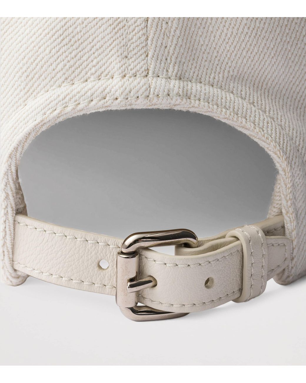 Prada White Denim Baseball Cap for men