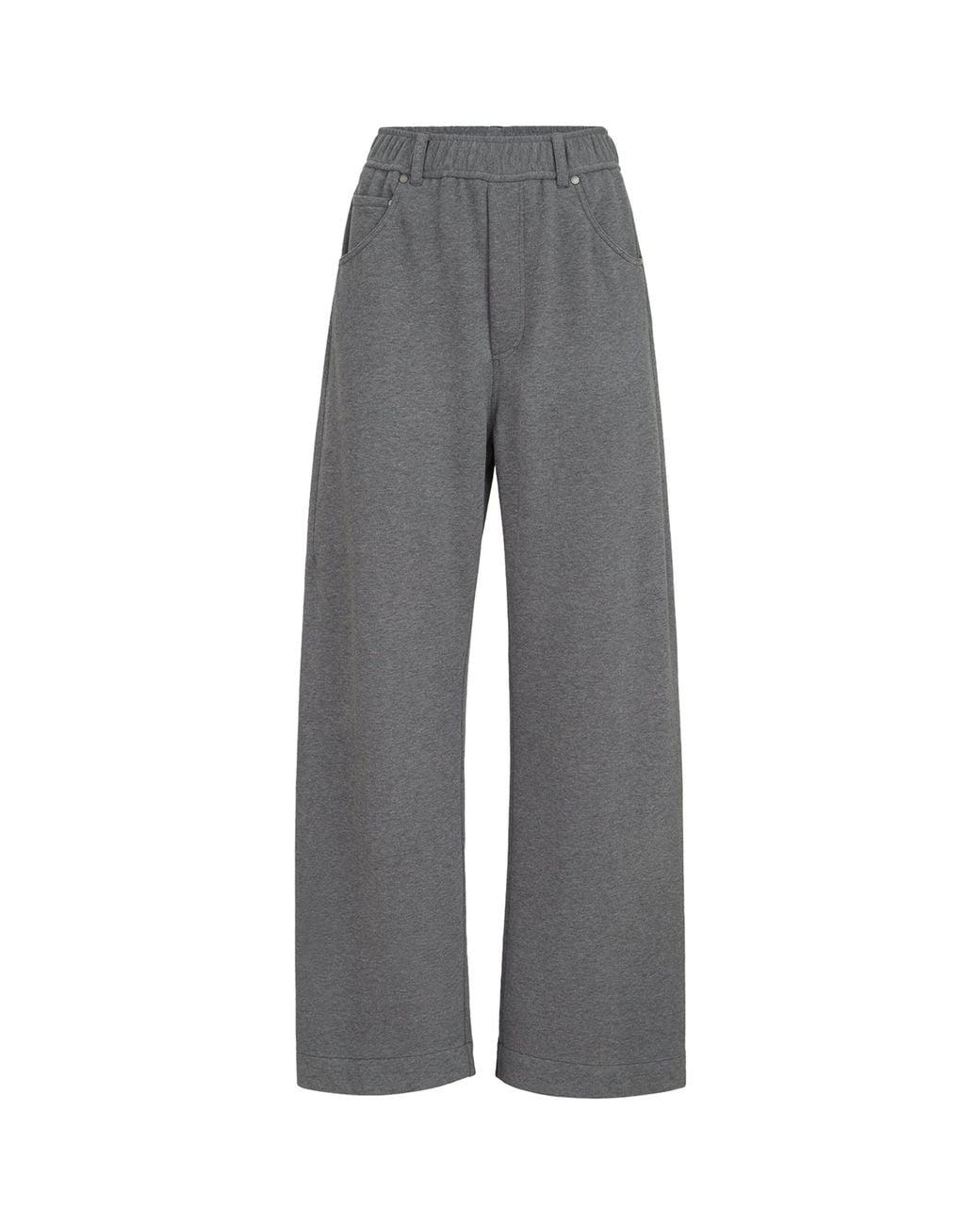 Brunello Cucinelli Gray Cotton French Terry Trousers