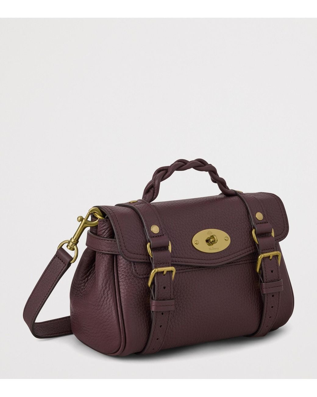 Mulberry Purple Mini Leather Alexa Cross-Body Bag