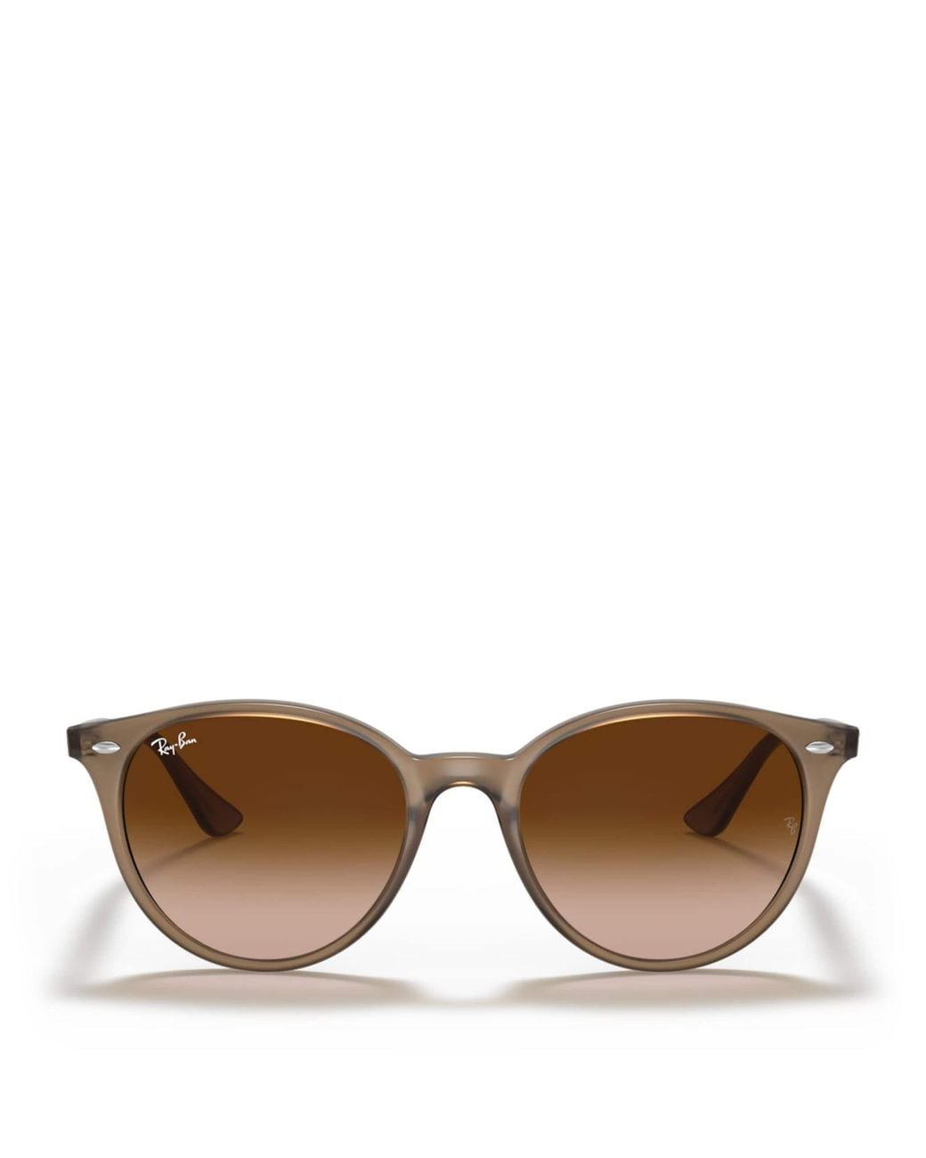 Ray-Ban Brown Acetate Phantos Round Sunglasses