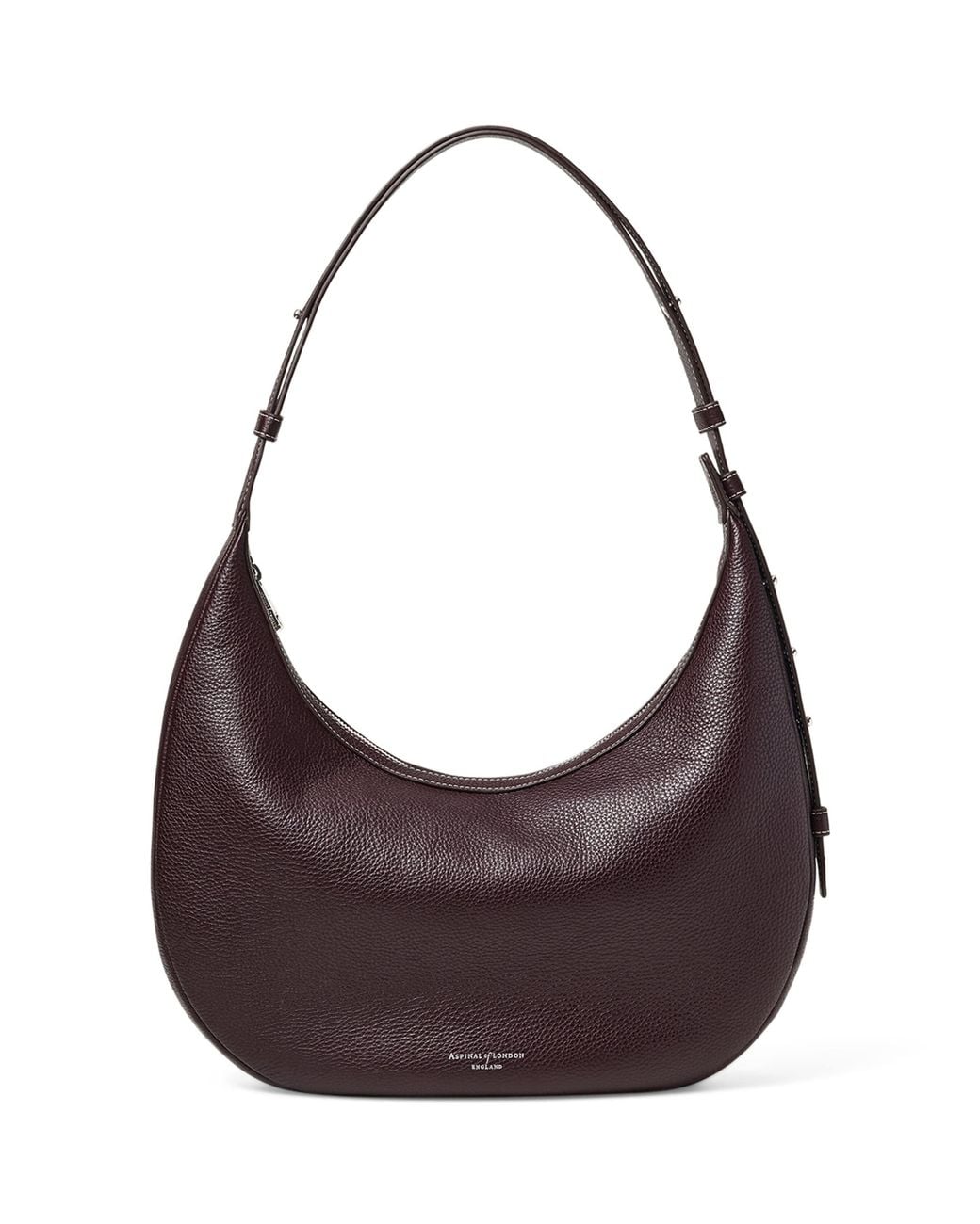 Aspinal Purple Large Soho Crescent Cross-Body Bag