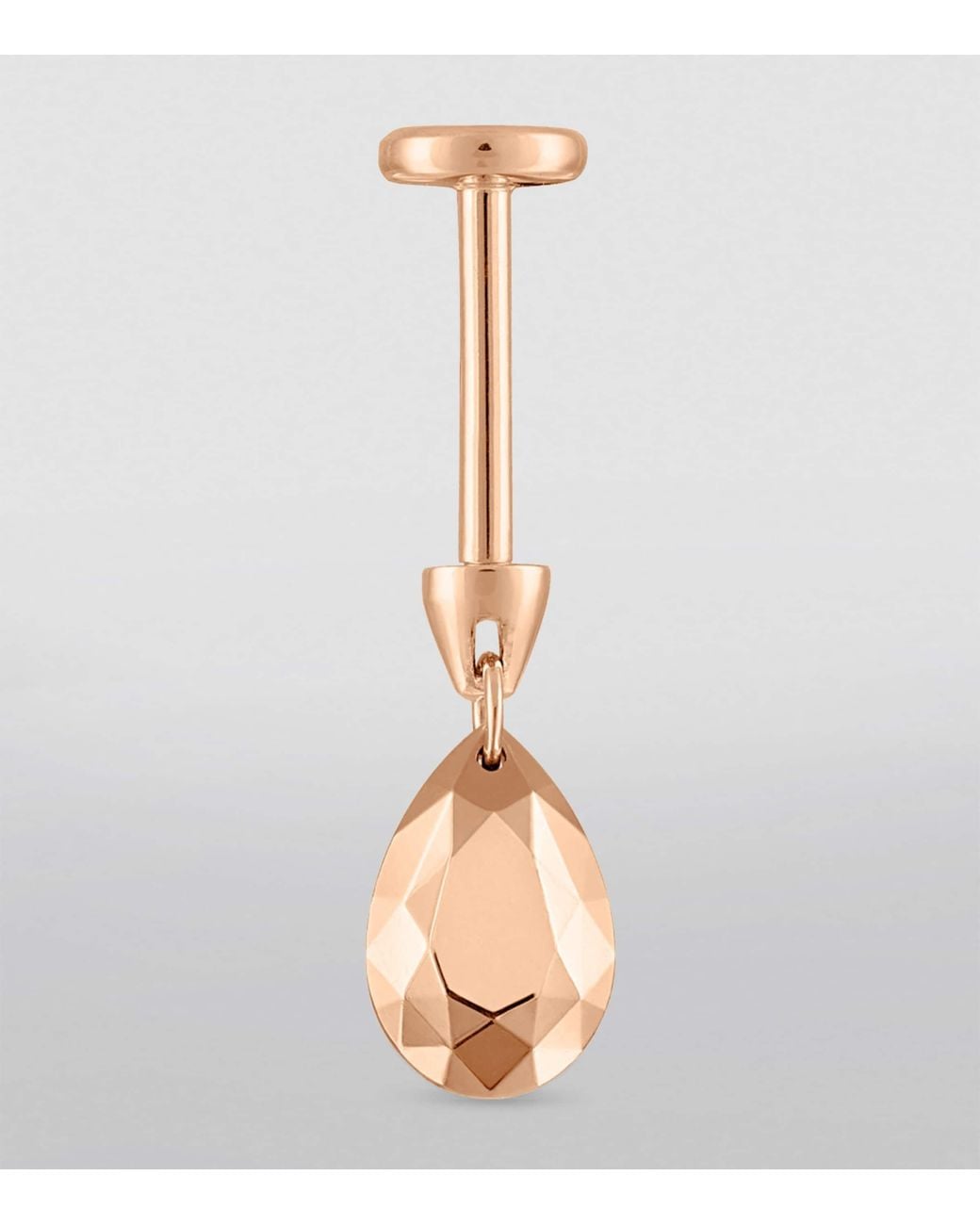 Maria Tash Natural Faceted Pear Threaded Charm Earring