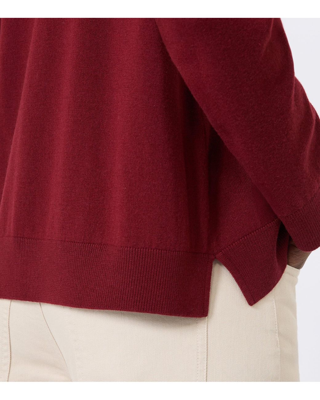 Max Mara Red Wool Polo-Collar Sweater