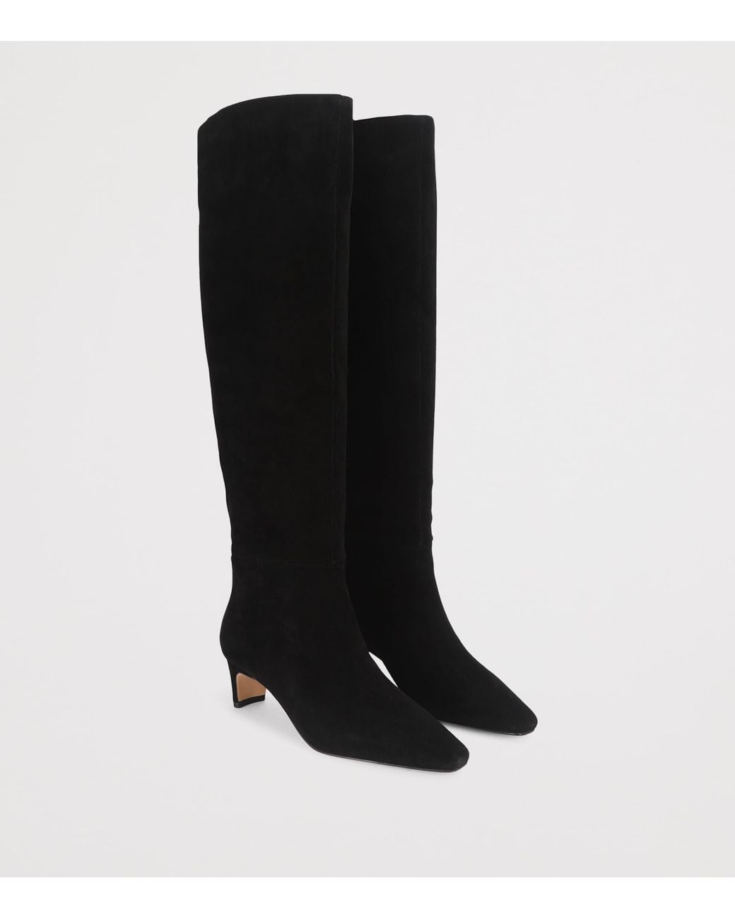 Kurt Geiger Black Suede Ascot Knee-High Boots